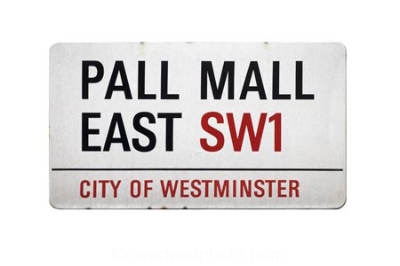 Britain;City-of-Westminster;England;Great-Britain;London;place;Monopoly;board;Pall-Mall;road;sign;street;UK;United-Kingdom;W1;West-End;cutout;cut;out