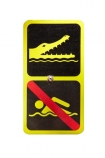 Australia;Australian;crocodile;warning;sign;Darwin;no;swimming;Northern-Territory;NT;cutout;cut;out
