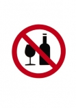 No;Warning;sign;red;black;alcohol;glass;bottle;bottles;cutout;cut;out